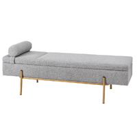 Artiss Storage Ottoman Bed 140cm Pillow Footstool Grey