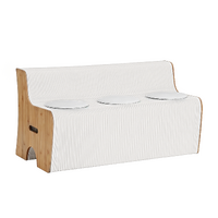 Artiss Folding Kraft Paper 3 Seater Sofa 150x59x63cm 300kg