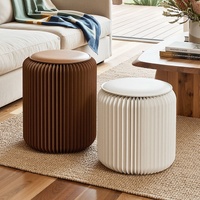 Artiss Accordion Folding Paper Stools 2pc Set 100kg Capacity