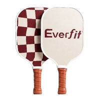 Everfit 2PC Pickleball Paddle Set Fibreglass Honeycomb Brown