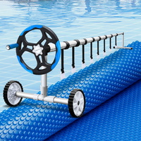 Aqua Buddy Pool Cover 7x4m 600 Micron w/ 5.55m Roller Blue
