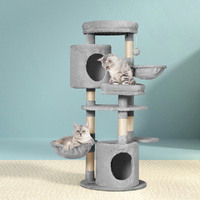 i.Pet Cat Tree 123cm Tower Scratching Post Wood Condo Bed