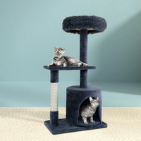 i.Pet Cat Tree 94cm Scratching Post Tower Condo Grey