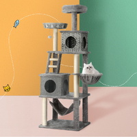 i.Pet Cat Tree 169cm Scratching Post Rattan Wood Condo Bed