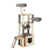 i.Pet Cat Tree Tower 152cm Scratching Post Wood Bed Condo Grey