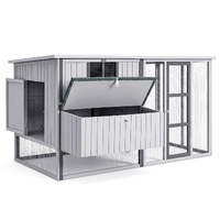 i.Pet Chicken Coop 219cm Rabbit Hutch Poultry Cage Outdoor Enclosure Wood
