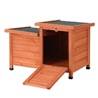 i.Pet Wooden Rabbit Hutch Cat House Indoor Outdoor Shelter