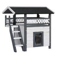 i.Pet Wooden Cat House Rabbit Hutch 77cm x 50cm x 73cm