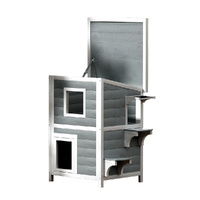 i.Pet Wooden Cat House Rabbit Hutch 56cm x 52cm x 82cm