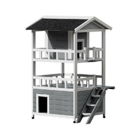 i.Pet Outdoor Rabbit Hutch Wooden Condo 72x72x127cm