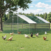 i.Pet Chicken Coop Cage 3x8x2m Galvanised Steel