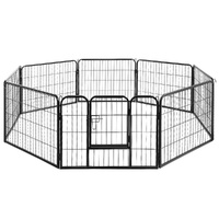 i.Pet 24" 8 Panel Dog Playpen Pet Exercise Cage Enclosure Fence Play Pen