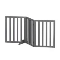 i.Pet Dog Gate Playpen Enclosure 3 Panels Pet Door Fence Wooden Play Pen Stair