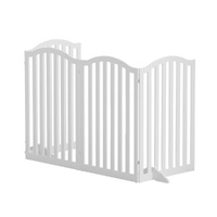 i.Pet Dog Playpen 4 Panel Wooden Pet Gate Enclosure Fence