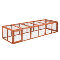 i.Pet Chicken Coop Wooden Pet Run Rabbit Hutch with Play Area