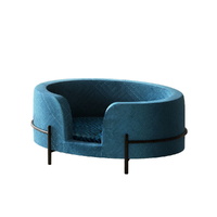 i.Pet Dog Bed Sofa Lounge Calming Couch Raised Blue
