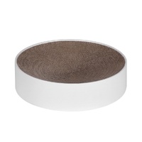 i.Pet Round Cat Scratching Board Cardboard Bed Catnip
