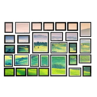 Artiss 30 Piece Photo Frame Set Black 8x10" 5x7" 4x6" 3.5x5"