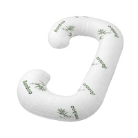 Giselle Bedding Pregnancy Pillow for Side Sleepers C-Shaped Body Pillow with Bamboo Fiber Cover, Maternity Pillow for Full Body Support, Belly and Wai