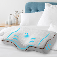 Giselle Memory Foam Butterfly Cervical Pillow Grey