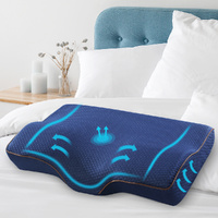 Giselle Memory Foam Butterfly Cervical Pillow Navy
