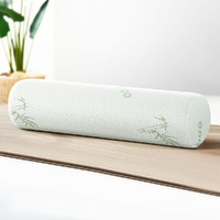 Giselle Bedding Memory Foam Neck Roll Pillow with Bamboo Cover