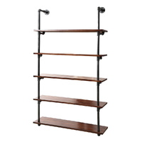 Artiss Floating DIY Pipe Shelf 5 Tiers Wall Mount