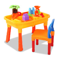 Keezi Kids Sandpit Water Table Play Set with Chair Blue