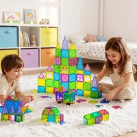 Keezi 60pcs Kids Magnetic Tiles Building Blocks Educational Toys