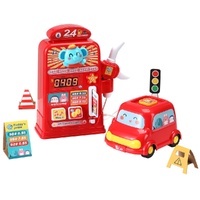 Keezi Kids Petrol Station Pumper Pretend Play Toys with Music Card