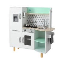 Keezi 85CM Wooden Kids Kitchen Play Set Fridge Oven Green