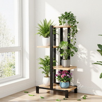 Artiss 4 Tier Metal Plant Stand Flower Pot Shelf Indoor Outdoor