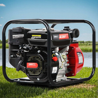 Giantz Petrol Water Pump, 2" 7HP Max High Flow Transfer Fire Fighting Pumps Rain Tank Oil Irrigation Garden Farm Pond Outdoor Irrigations, with Hose F