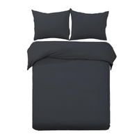 Giselle Bedding Classic Black Quilt Cover Set Super King