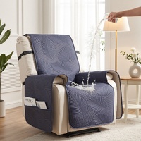Artiss Quilted Recliner Chair Cover 100% Waterproof - Grey