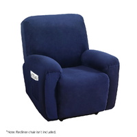 Artiss 1 Seater Velvet Recliner Chair Cover Navy