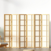 Artiss 6 Panel Nova Room Divider Screen 265x179cm Natural