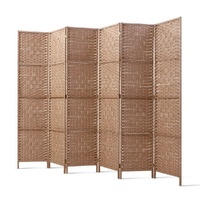Artiss 6 Panel Woven Room Divider Screen 245x170cm Natural