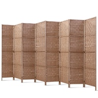 Artiss 8 Panel Woven Room Divider Screen 326x170cm Natural