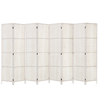 Artiss 8 Panel Woven Room Divider Screen 326x170cm White