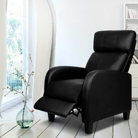 Artiss PU Leather Reclining Armchair Black