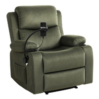 Artiss Heated Massage Recliner Chair Velvet Green