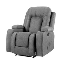 Artiss Electric Massage Heated Recliner Fabric Grey