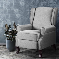 Artiss Recliner Armchair Grey Fabric - Domini