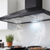 Devanti 900mm Range Hood 90cm Black