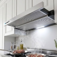 Devanti 60cm Slide Out Range Hood Stainless Steel