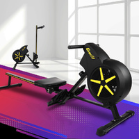 Everfit Air Rowing Machine Cyclone Black Home Cardio
