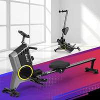 Everfit Magnetic Rowing Machine 12 Levels Black Cardio