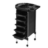 Embellir Salon Trolley 6-Tier Rolling Beauty Hairdressing Cart Black