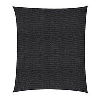 Instahut Sun Shade Sail Cloth 98% UV Block Outdoor Canopy Rectangle 5X6M Black